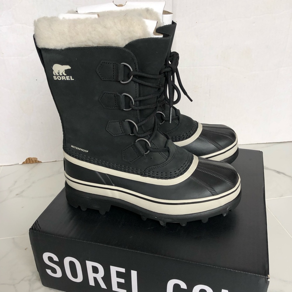 NWT Women’s Sorel Caribou Waterproof Insulated Winter Black boots sz US 7